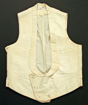 Cream Cotton High-Waisted Formal Waistcoat