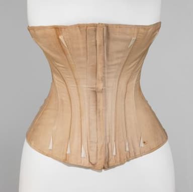 Nude Cotton Coutil Wasp-Waisted Corset