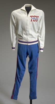 Track suit for the TSU Tigerbelles worn by Chandra Cheeseborough