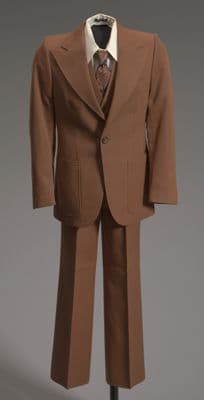 Caramel Brown Wool Blend Three-Piece Leisure Suit