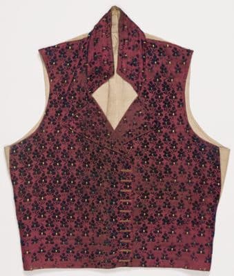 Burgundy Silk Velvet Formal Waistcoat