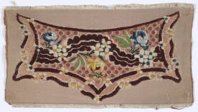 Beige Silk Velvet Waistcoat Pocket with Needlework