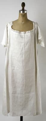 White Linen Cotton Chemise Undergarment