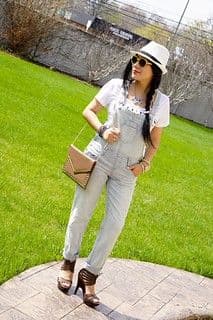 Light Blue Denim Overalls Maxi Jumpsuit