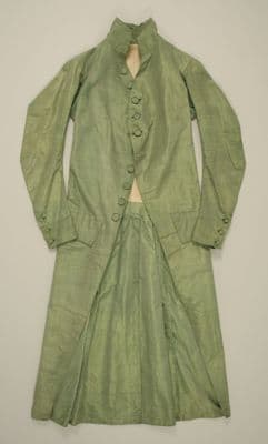 Sage Green Silk Taffeta Formal Court Coat