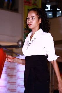 White Black Color-Blocked Cotton Fit Flare Dress