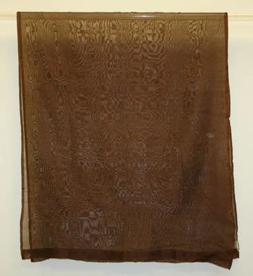Bronze Gold Silk Brocade Scarf