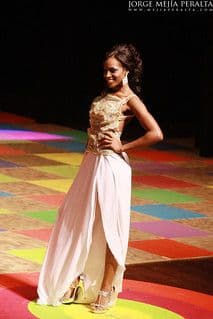 Gold Sequined A-Line Floor Length Ball Gown