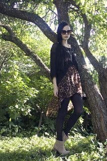 Giraffe Print High Low Asymmetrical Skirt