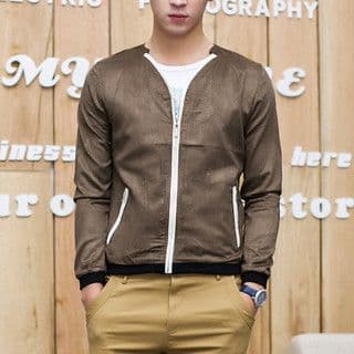 Olive Green Technical Bomber Jacket