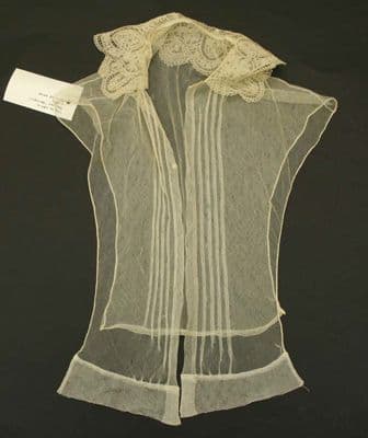 Cream Silk Linen Detachable Lace Collar