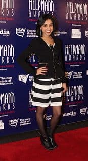 Black Wool Blend Fitted Power Blazer