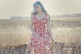Red White Pink Floral Cotton Midi Sundress