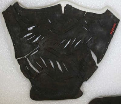 Black Leather Decorative Slashed Shoes