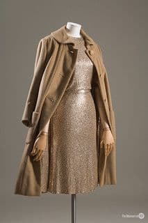 Camel Wool Gabardine Oversized Trench Coat