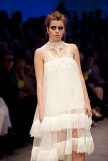 White Synthetic Tent Shift Dress