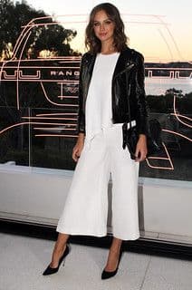 White Cotton Blend Wide-Leg Midi Culottes