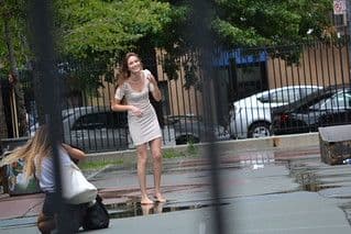 Nude Stretch Knit Bodycon Mini Dress