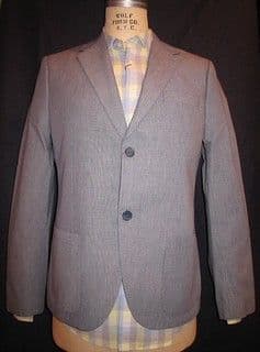 Charcoal Gray Wool Blend Structured Blazer