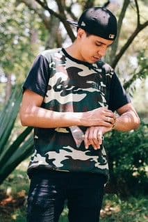 Forest Green Woodland Camouflage Cotton T-Shirt