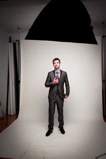 Charcoal Gray Wool Blend Structured Blazer