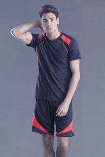 Charcoal Gray Polyester Raglan Athletic Performance Shirt