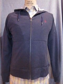 Charcoal Gray Cotton Blend Zip-Up Hoodie