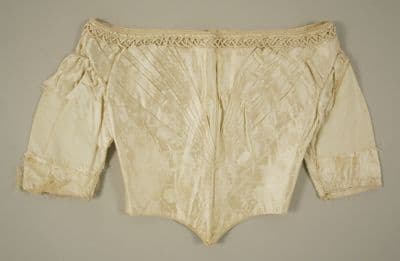 Cream Cotton Off-Shoulder Fitted Bodice