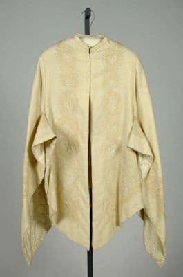 Cream Silk Brocade Dolman Cape