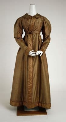 Golden Brown Silk Taffeta Empire Waist Pelisse