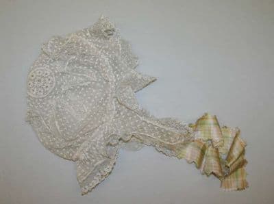 Ivory Cotton Bobbin Lace Indoor Cap