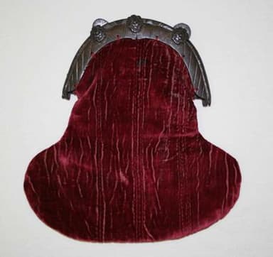 Deep Burgundy Silk Velvet Drawstring Purse
