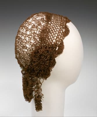 Crocheted Human Hair Victorian Cap