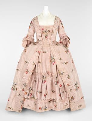 Pale Pink Silk Taffeta Robe à la Française