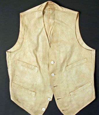 Cream Cotton Brocade Formal Waistcoat