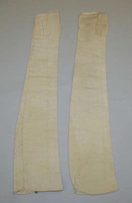 Cream Cotton Long Fingerless Opera Mitts