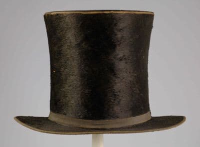 Black Silk Plush Gentleman's Top Hat