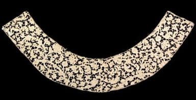 Cream Linen Bertha Collar with Bobbin Lace