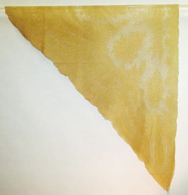 Golden Yellow Wool Triangular Shawl
