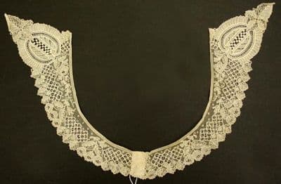 Cream Linen Detachable Lace Collar