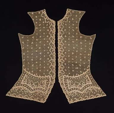 Cream Linen Fitted French Waistcoat