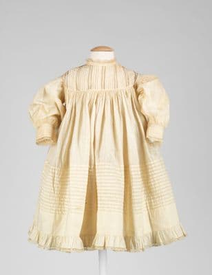 Cream Cotton A-Line Child's Day Dress