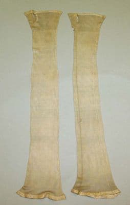 Cream Silk Long Evening Opera Mitts