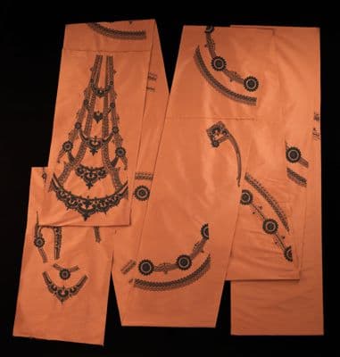 Coral Silk Habit à la Disposition Pattern Pieces