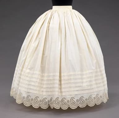 Cream Cotton Bell-Shaped Crinoline Petticoat