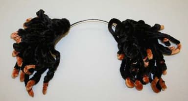 Black Silk Tassel Victorian Mourning Headdress