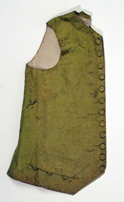 Olive Green Silk Gentleman's Waistcoat