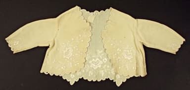 Cream Silk Bolero Jacket with Curved Front