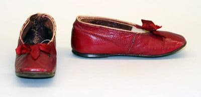Burgundy Red Leather Ballet Flat Slippers