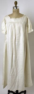 Cream Linen Tent Silhouette Nightgown